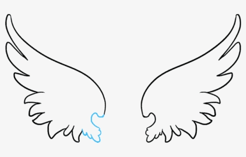Simple Angel Wings Drawing - Simple Clip Art Wings , Free Transparent ...