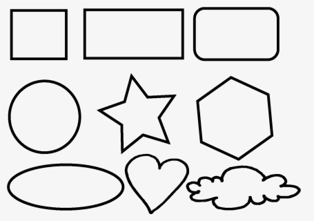 Free Shapes Black And White Clip Art with No Background - ClipartKey