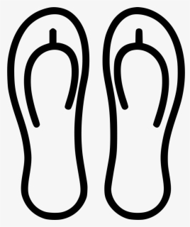 Free Flip Flop Black And White Clip Art with No Background - ClipartKey