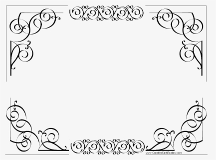 Writing Border Page Template - Border Design For Certificate , Free ...
