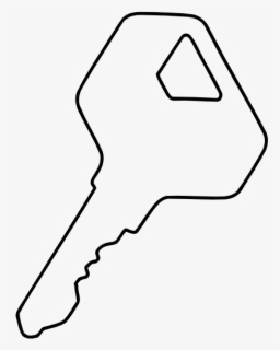 Basic Small Key Outline - Drawing , Free Transparent Clipart - ClipartKey