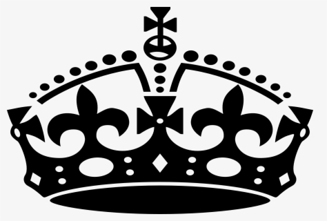 Transparent Keep Calm Crown Clipart Black And White - Logo Corona ...