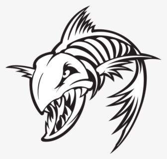 Clip Art Fish Skeleton Logo - Angry Salmon Skeleton , Free Transparent ...