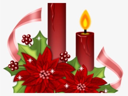 Christmas Holly And Candles , Free Transparent Clipart - ClipartKey