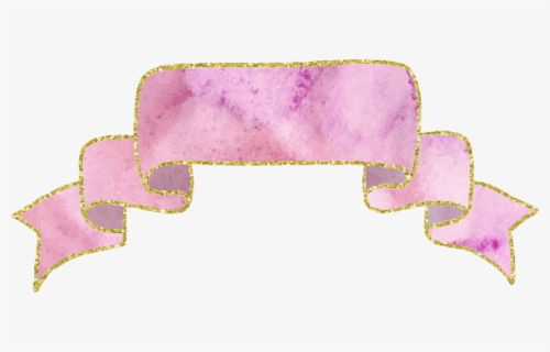 Pink Ribbon Header - Ribbon Text Box Transparent , Free Transparent ...