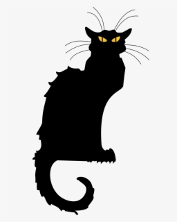 Simple Halloween Black Cat Clipart Le Chat Noir Vector Free Transparent Clipart Clipartkey