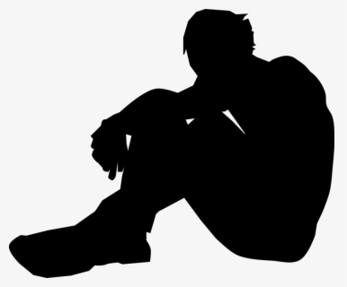 Silhouette Computer Icons Clip Art - Sad Person Silhouette Png , Free ...