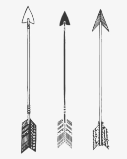 Free Tribal Arrow Black And White Clip Art with No Background - ClipartKey