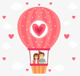Clip Art Black And White Stock Hot Air Balloon - Hot Air Balloon Love Png, Transparent Clipart
