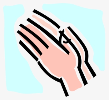 Vector Illustration Of Praying Hands Clasped Together, , Free ...