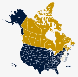 Canada Usa Mexico Map , Free Transparent Clipart - ClipartKey