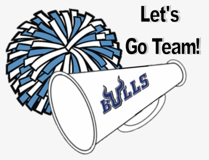 Bull Horn With Let S Go Team Cheer Pom Poms Clipart Free Transparent Clipart Clipartkey
