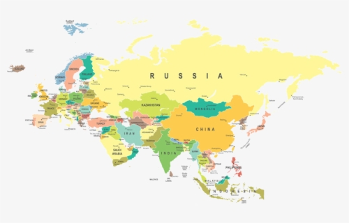 Clip Art Map Of Europe And Asia - Blank Map Of Eurasia , Free ...
