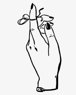 Clipart - Black String On Finger , Free Transparent Clipart - Clipartkey