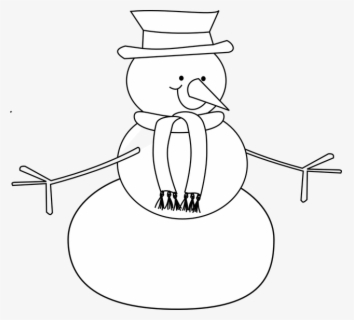 Free Snowman Black And White Clip Art with No Background - ClipartKey