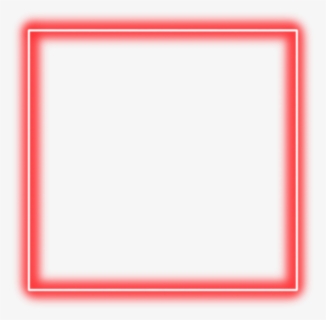 Red Neon Square Border Png Freetoedit Neon Square - Transparent Red