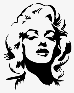 Marilyn Monroe Smoking Stencils , Free Transparent Clipart - ClipartKey