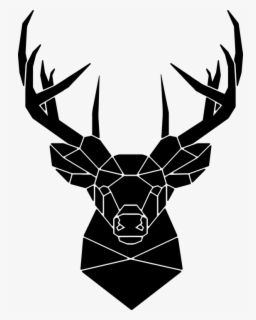 Transparent Deer Silhouette Png - Stag Silhouette Head Geometric , Free ...