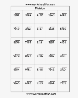 Transparent Multiplication Png - Long Division Window Card Division ...