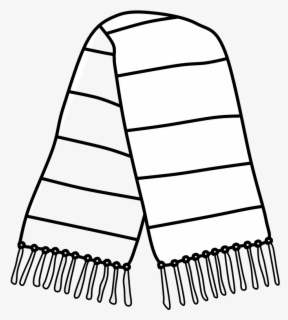 Scarf, Fringe, Black And White - Drawing , Free Transparent Clipart ...