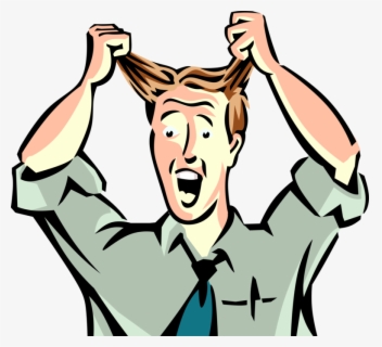 Vector Illustration Of Frustrated Businessman Reacts - Vector Graphics ...