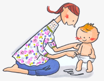 Changing Pants Diapers Cartoon Free Transparent Clipart Clipartkey
