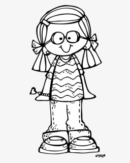 Melonheadz Girl Black And White Clipart , Free Transparent Clipart ...