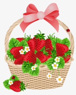 Strawberry Clipart Strawberry Basket - Png Basket Of Strawberries ...