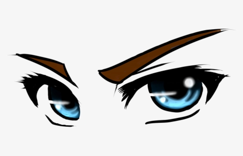 Angry Anime Eyes Png - Angry Anime Face Png , Free Transparent Clipart