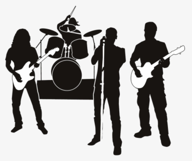 Rock Band Clip Art Musical Ensemble Silhouette Vector - Play In A Band ...