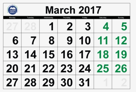 March 17th Calendar Free Transparent Clipart ClipartKey