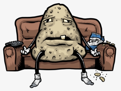 Drawing Of A Couch Potato , Free Transparent Clipart - ClipartKey