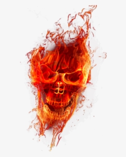 Transparent Destroy Clipart - Transparent Flaming Skull Png , Free ...