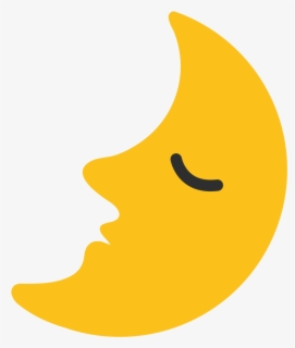 Crescent Moon Emoji Png - Moon With Face Icon , Free Transparent ...