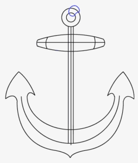 Blue Anchor In Blue Circle Free Clipart / Transparent background and