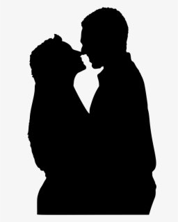 Close Couple Silhouette - Hugging And Kissing Romantic Couple ...