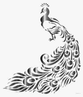 Free Peacock Black And White Clip Art With No Background Clipartkey