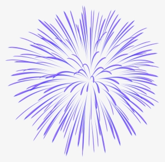 Unique Black Fireworks Silhouette - Transparent Background Blue ...