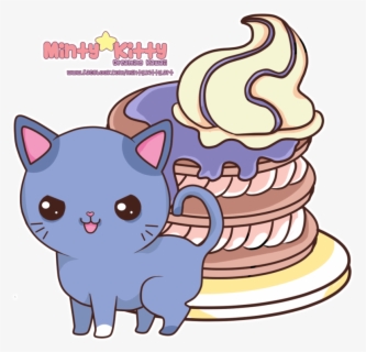Pancakes Kitty Kawaii Cuddle Cat Kitten Kawaii Cartoon Free Transparent Clipart Clipartkey