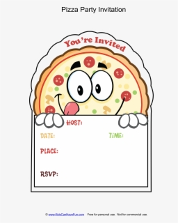 Clip Art Pizza Party Invitation Template - Emblem , Free Transparent ...