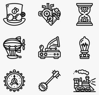 Steampunk - Manufacturing Icon , Free Transparent Clipart - ClipartKey