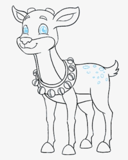 Drawn Reindeer Easy - Dibujos A Lapiz De Caras De Renos , Free ...