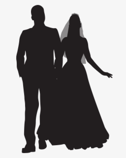 Bride Clipart Transparent Background - Wedding Couple Silhouette Png ...