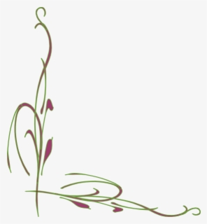 Fancy Vine Tattoo - Corner Page Border Png , Free Transparent Clipart - ClipartKey