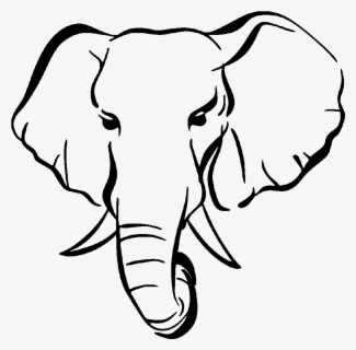 Elephant Silhouette Stencil Free Transparent Clipart Clipartkey