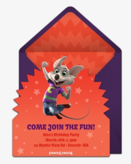 Chuck E Cheese Invite Template , Free Transparent Clipart - ClipartKey