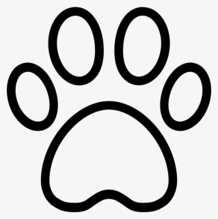 Transparent Dog Paw Outline Clipart - Outline Dog Paw Svg , Free ...