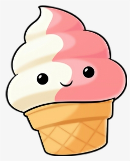 Cute Ice Cream Drawing Clipart , Png Download - Kawaii Ice Cream Cone ...