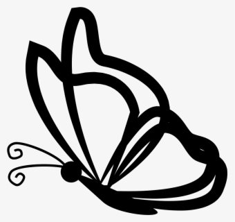 Interesting Facts About Butterflies - Butterfly Outline Side View ...