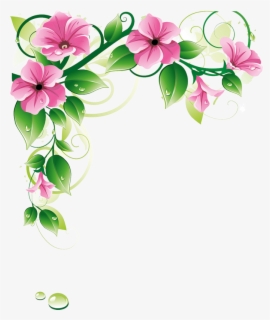 Border Flowers Design Clipart Side Designs Flower Frame - Simple Border ...